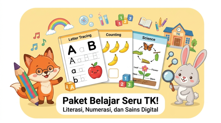 Paket Pembelajaran Seru TK, Literasi, Numerasi & Sains Digital